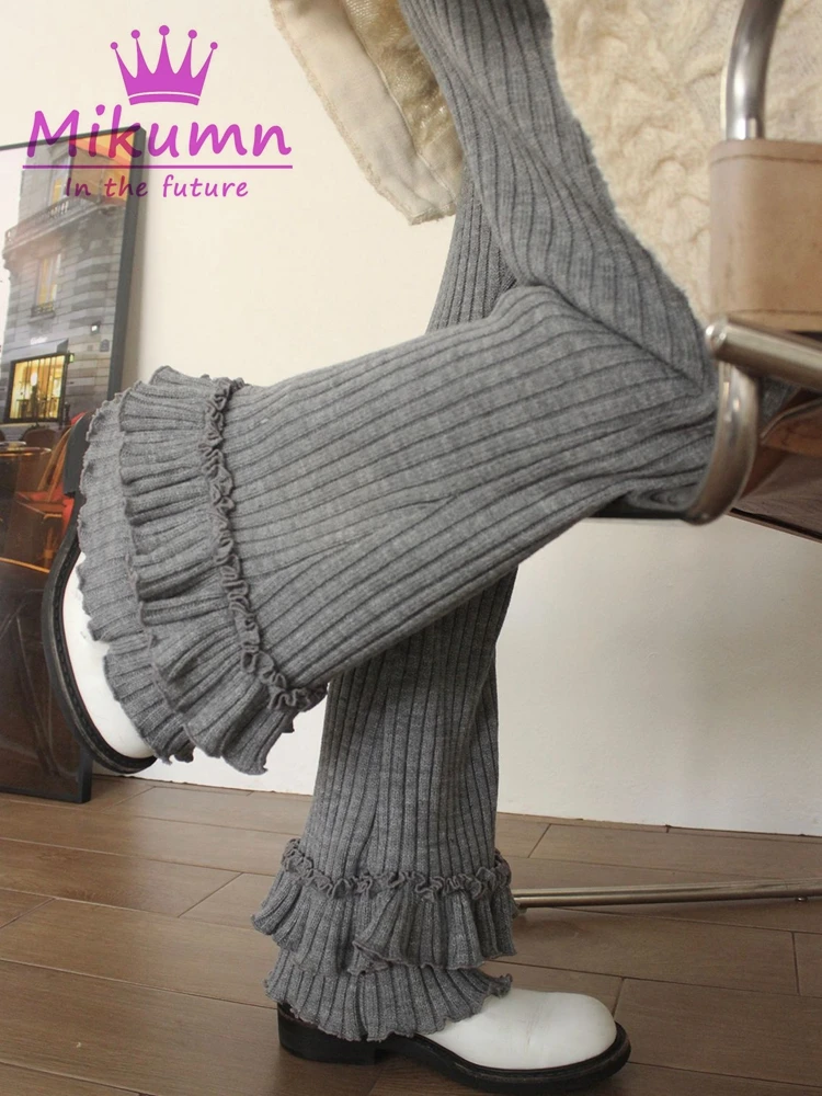 Harajuku Grey Fashion Wide Leg Pants Vintage Streetwear Women Pants Slim Elastic High Waist Knitted Ruffles Casual Trousers
Harajuku Grey Fashion Wide Leg Pants Vintage Streetwear Women Pants Slim Elastic High Waist Knitted Ruffles Casual Trousers