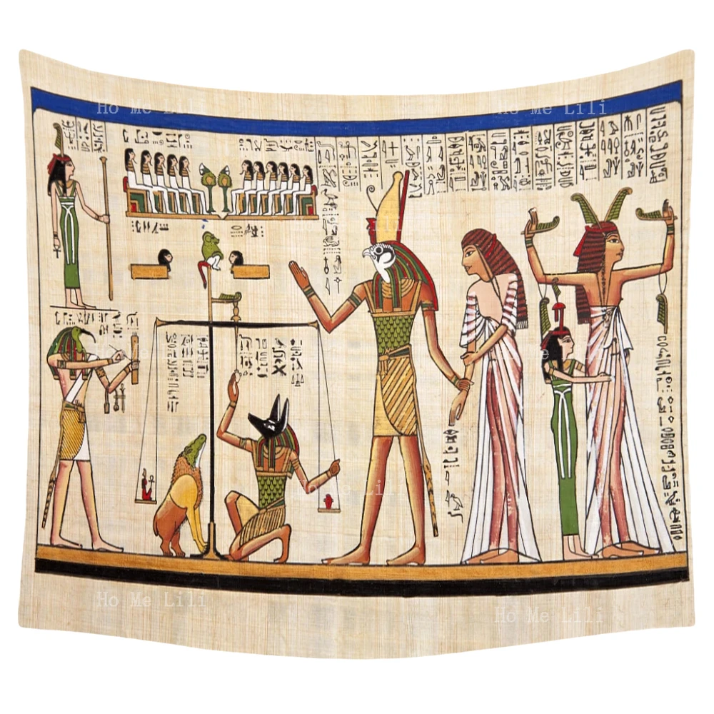 

Ancient Egyptian Women Egypt God Pharaoh Anubis Hieroglyphs Papyrus Tapestry By Ho Me Lili For Livingroom Wall Decor