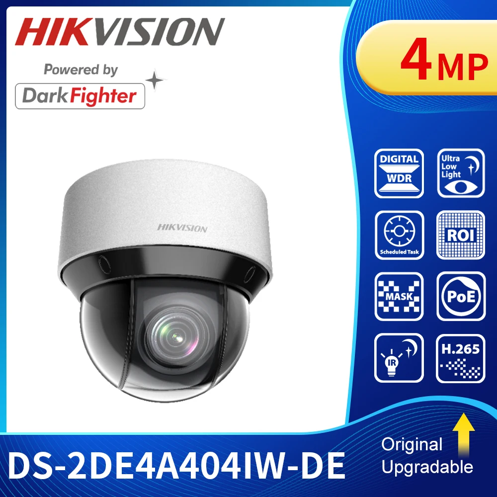 On Stock Original Hikvision 4mp Speed Dome PTZ 4x Optical Zoom IR 8-32mm Security Protection IP Cameras POE Darkfighter H.265+
On Stock Original Hikvision 4mp Speed Dome PTZ 4x Optical Zoom IR 8-32mm Security Protection IP Cameras POE Darkfighter H.265+