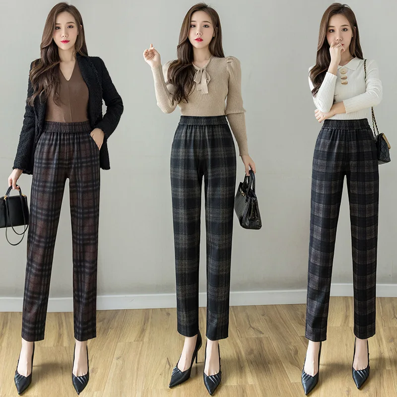Офисные женские шерстяные клетчатые брюки с рюшами Стрейчевые прямые брюки с высокой талией Зимние офисные деловые облегающие Женские брю...
Офисные женские шерстяные клетчатые брюки с рюшами Стрейчевые прямые брюки с высокой талией Зимние офисные деловые облегающие Женские брю...