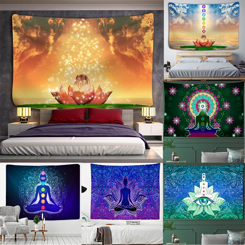 Buddha Statue Meditation 7 Chakra Tapestry Wall Hanging Mandala Tapestries Wall Cloth Psychedelic Yoga Boho Decor Indian
Buddha Statue Meditation 7 Chakra Tapestry Wall Hanging Mandala Tapestries Wall Cloth Psychedelic Yoga Boho Decor Indian
