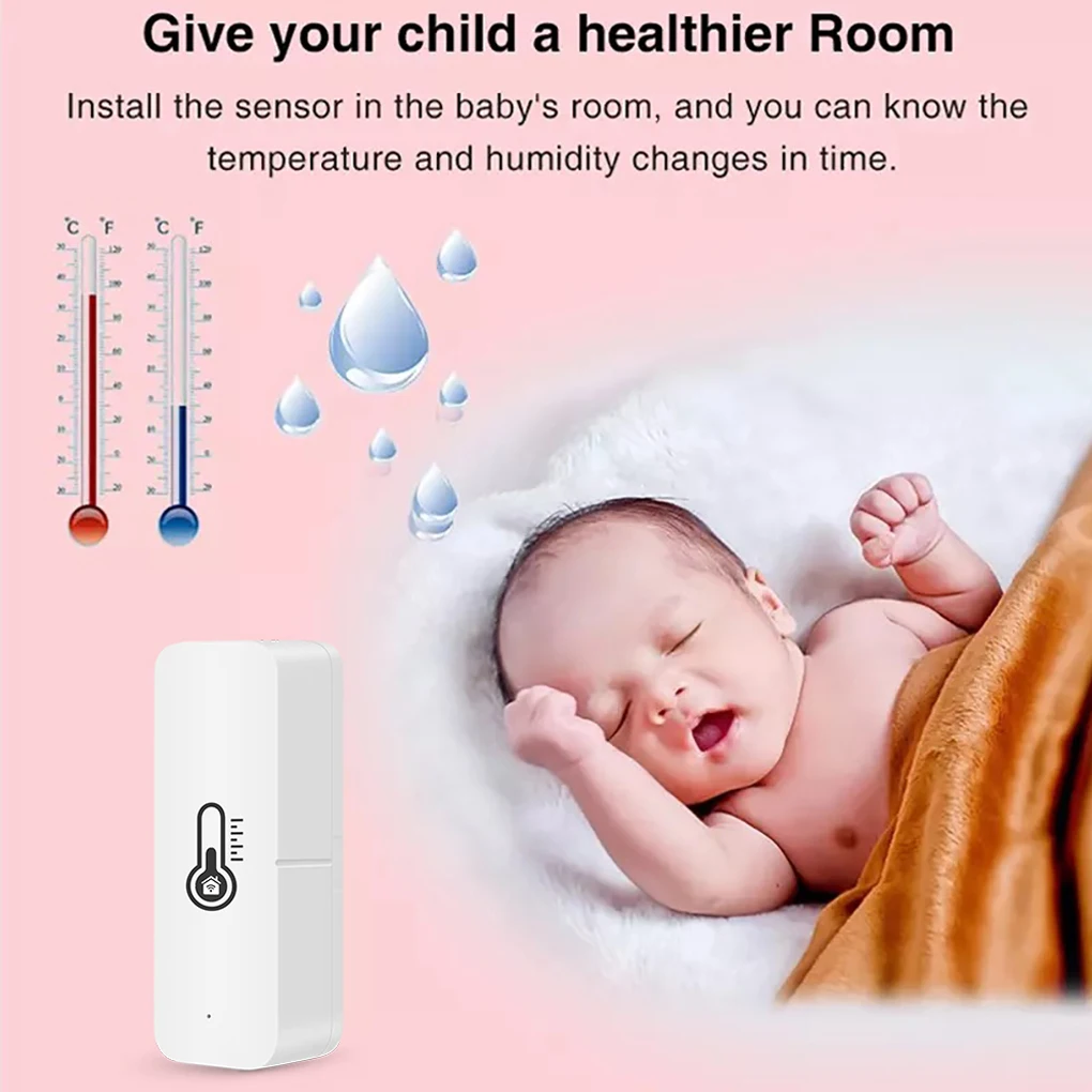 Tuya WiFi Temperature And Humidity Sensor Indoor Hygrometer Thermometer Detector No Need Gateway For Smart Life Remote Control
Tuya WiFi Temperature And Humidity Sensor Indoor Hygrometer Thermometer Detector No Need Gateway For Smart Life Remote Control