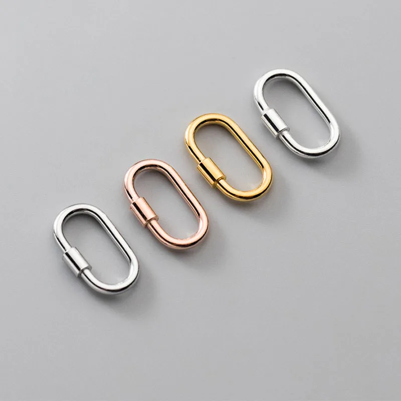 1pc/Lot 925 Sterling Silver Screw Oval Clasps Hooks 15x8.5mm 4 Colors Necklace Bracelets Buckle Connectors DIY Jewelry Findings
1pc/Lot 925 Sterling Silver Screw Oval Clasps Hooks 15x8.5mm 4 Colors Necklace Bracelets Buckle Connectors DIY Jewelry Findings