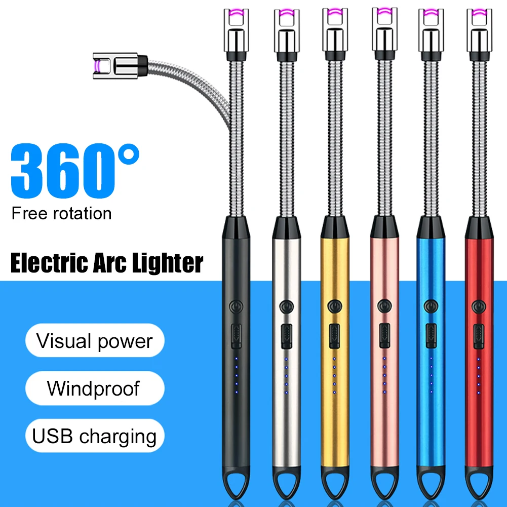 Outdoor Electric Arc Lighter Windproof Flameless Candle Lighter USB Rechargeable 360° For BBQ Gas Stove Candles Plasma Lighter
Outdoor Electric Arc Lighter Windproof Flameless Candle Lighter USB Rechargeable 360° For BBQ Gas Stove Candles Plasma Lighter