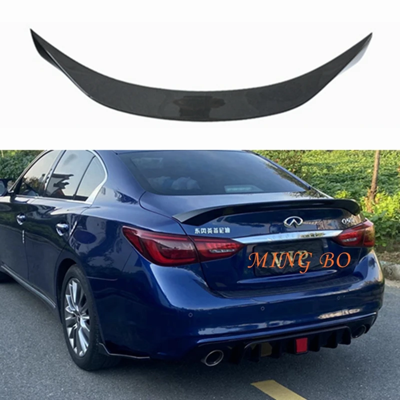 

FOR Infiniti Q50 Q50S Q50L CT1&RS Style Carbon fiber Rear Spoiler Trunk wing 2014-2020 FRP Forged carbon