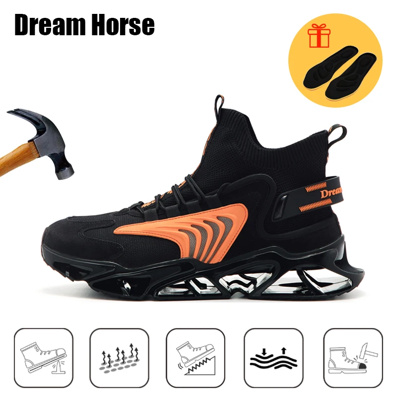 Dream Horse Steel Toe Boots Indestructible Sneakers Safety Shoes Smash Resistant Puncture Resistant High Top Comfort Men Boots
Dream Horse Steel Toe Boots Indestructible Sneakers Safety Shoes Smash Resistant Puncture Resistant High Top Comfort Men Boots