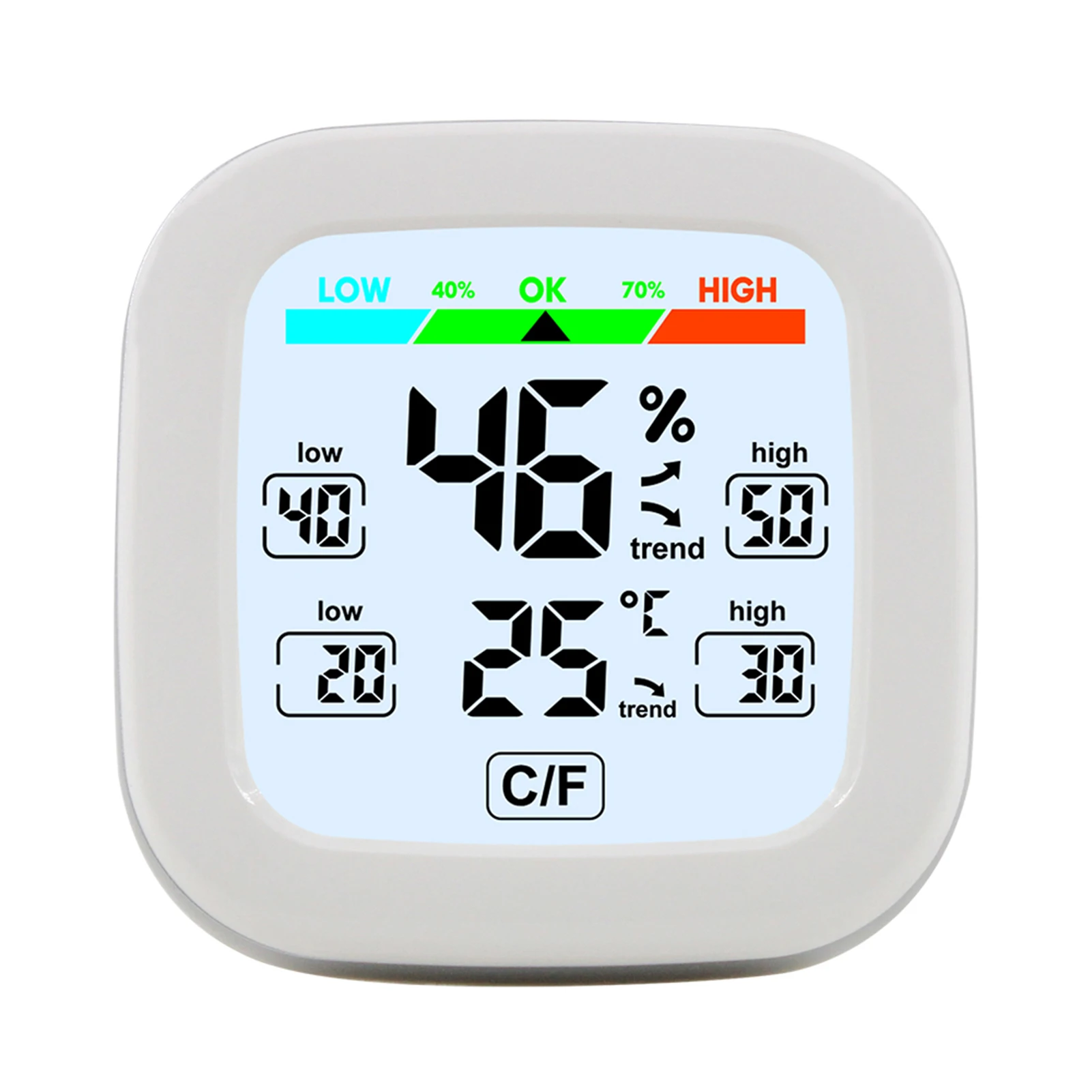 Indoor Electronic Hygrometer Thermometer Digital Temperature Humidity Meter Wireless Sensor Temp Humidity Monitor With Backlight
Indoor Electronic Hygrometer Thermometer Digital Temperature Humidity Meter Wireless Sensor Temp Humidity Monitor With Backlight