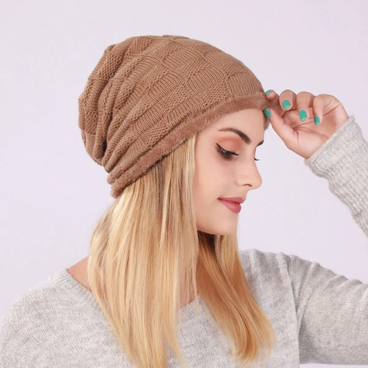 Comfortable Soft Women Warm Thick Fashion Skullies Hat Winter Knitted Cap Beanie Hats
Comfortable Soft Women Warm Thick Fashion Skullies Hat Winter Knitted Cap Beanie Hats