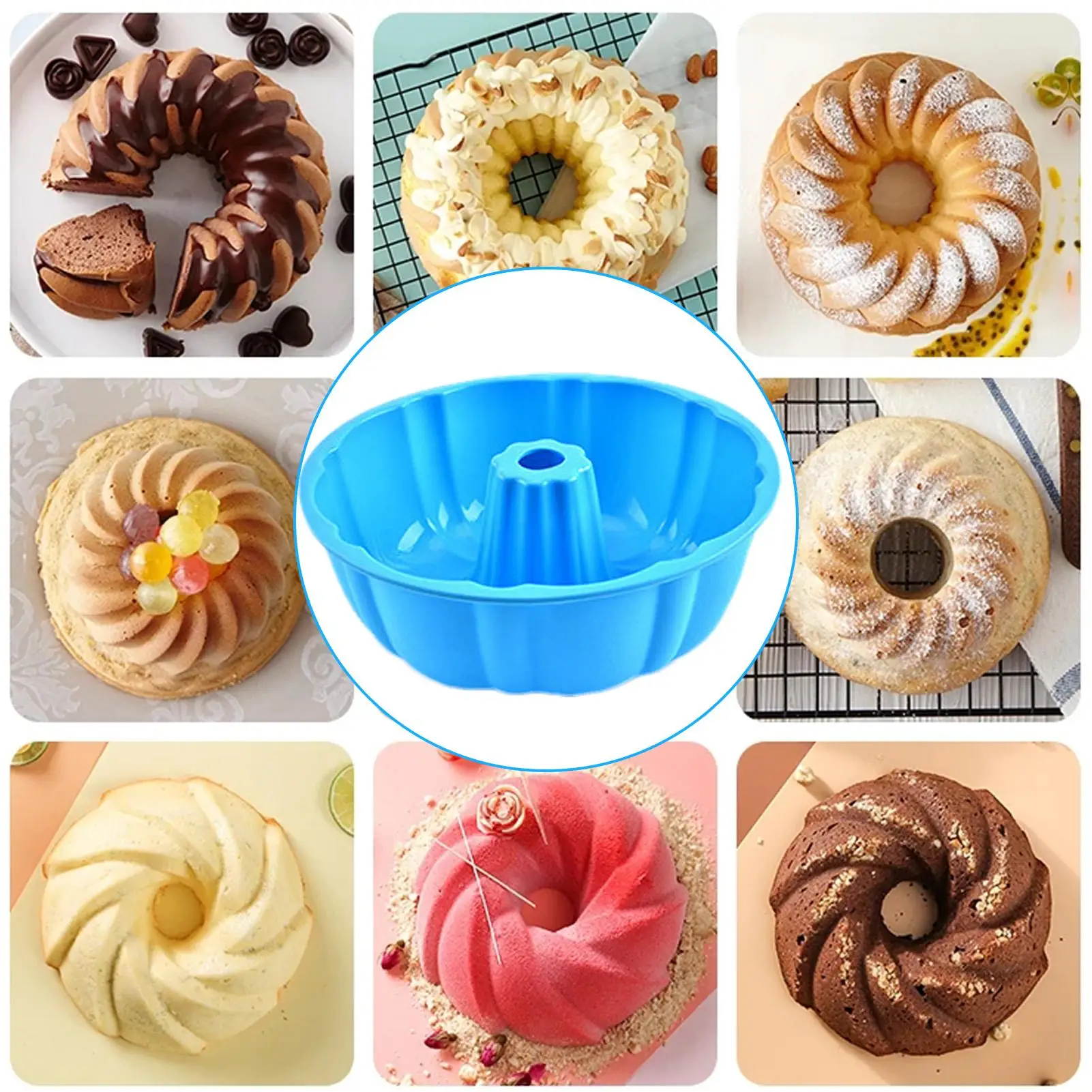 Bunte Cake Pan | Silicone Fluted Cake Molds | Nonstick and Quick Release Baking Pans, Bakeware for Cake Jello Bread and
Bunte Cake Pan | Silicone Fluted Cake Molds | Nonstick and Quick Release Baking Pans, Bakeware for Cake Jello Bread and