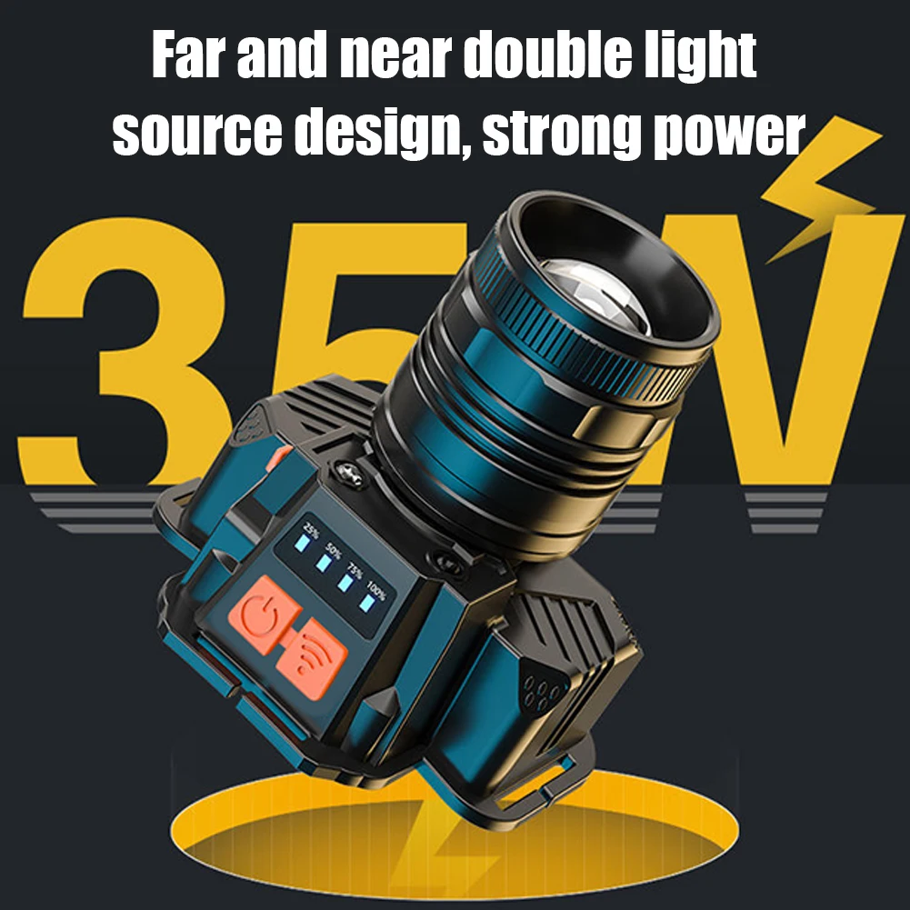 LED Head-mounted Flashlight Intelligent Waving Sensor 800LM Head Lamp IPX4 Waterproof Telescopic Zoom for Camping Night Cycling
LED Head-mounted Flashlight Intelligent Waving Sensor 800LM Head Lamp IPX4 Waterproof Telescopic Zoom for Camping Night Cycling