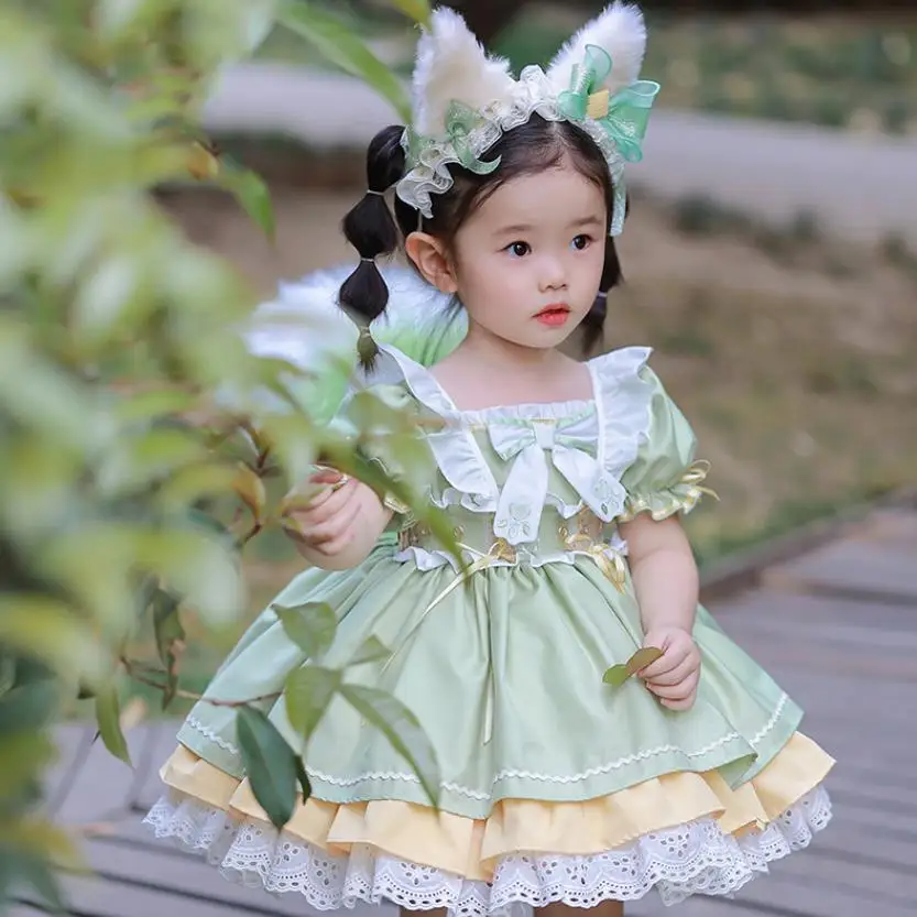 Spanish Retro Princess Ball Gown Bow Lace Design Birthday Party Easter Eid Lolita Dresses For Girls A1398
Spanish Retro Princess Ball Gown Bow Lace Design Birthday Party Easter Eid Lolita Dresses For Girls A1398
