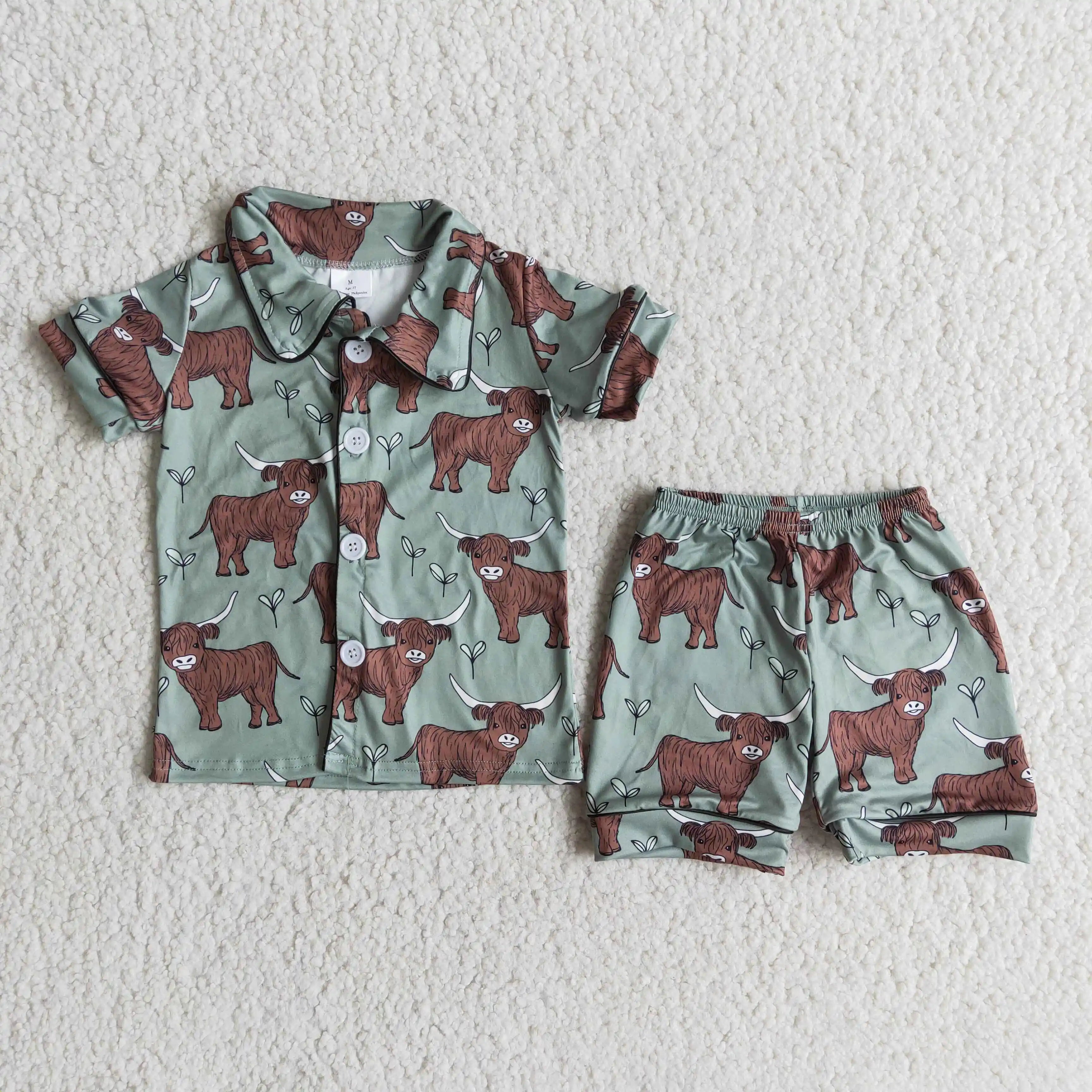 Western Cow Yak Baby Boy's Summer Clothes Short Sleeve Button Lapel Top Shorts Fashion 2 Piece Set
Western Cow Yak Baby Boy's Summer Clothes Short Sleeve Button Lapel Top Shorts Fashion 2 Piece Set