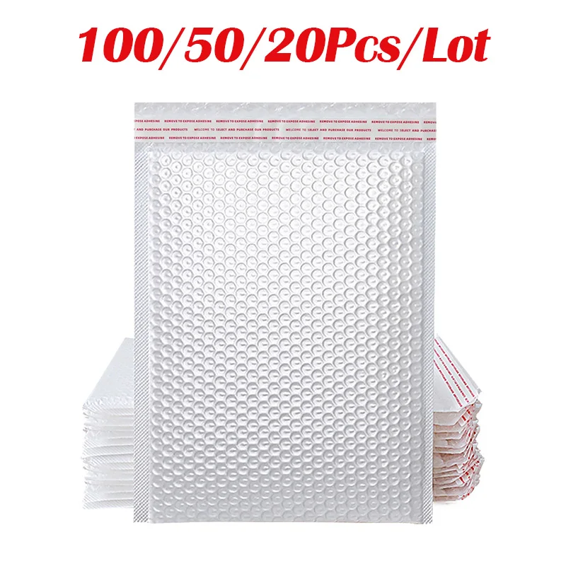 100/50/20pcs Bubble Envelope White Padded Courier Mailer Poly Bag Self Seal Clothing/Gift Transpar Bags Packaging Order Bags 
100/50/20pcs Bubble Envelope White Padded Courier Mailer Poly Bag Self Seal Clothing/Gift Transpar Bags Packaging Order Bags