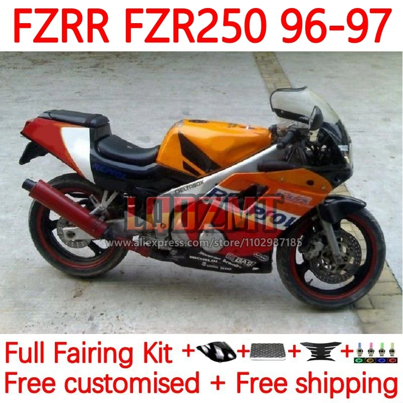 rame For YAMAHA FZR-250 FZRR FZR 250 R RR 250R FZR250RR FZR250 R FZR250R 1996 1997 FZR-250R 96 97 Fairing Repsol orange 47No.4
rame For YAMAHA FZR-250 FZRR FZR 250 R RR 250R FZR250RR FZR250 R FZR250R 1996 1997 FZR-250R 96 97 Fairing Repsol orange 47No.4