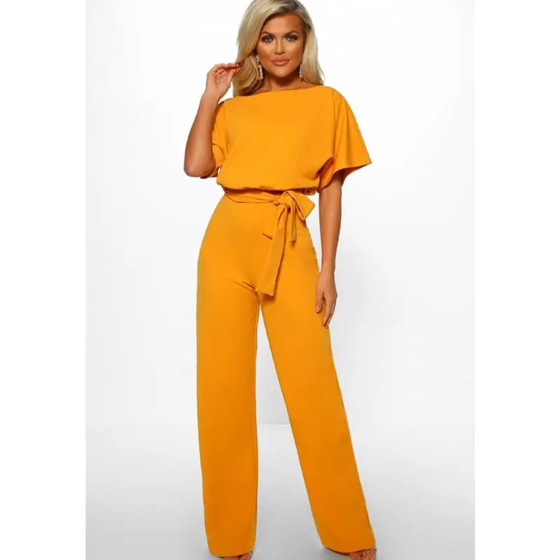 Spring Summer New Fashion Casual Jumpsuit Women Solid Color Lace Up Button Bodysuit Short Sleeve Women's Elegant Jumpsuit
Spring Summer New Fashion Casual Jumpsuit Women Solid Color Lace Up Button Bodysuit Short Sleeve Women's Elegant Jumpsuit