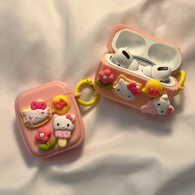 Hello Kitty Cartoon Earphone Cover for Apple AirPods Pro 3 Kawaii Flower 3D Patch Wireless Headset Case for AirPods 1/2
Hello Kitty Cartoon Earphone Cover for Apple AirPods Pro 3 Kawaii Flower 3D Patch Wireless Headset Case for AirPods 1/2