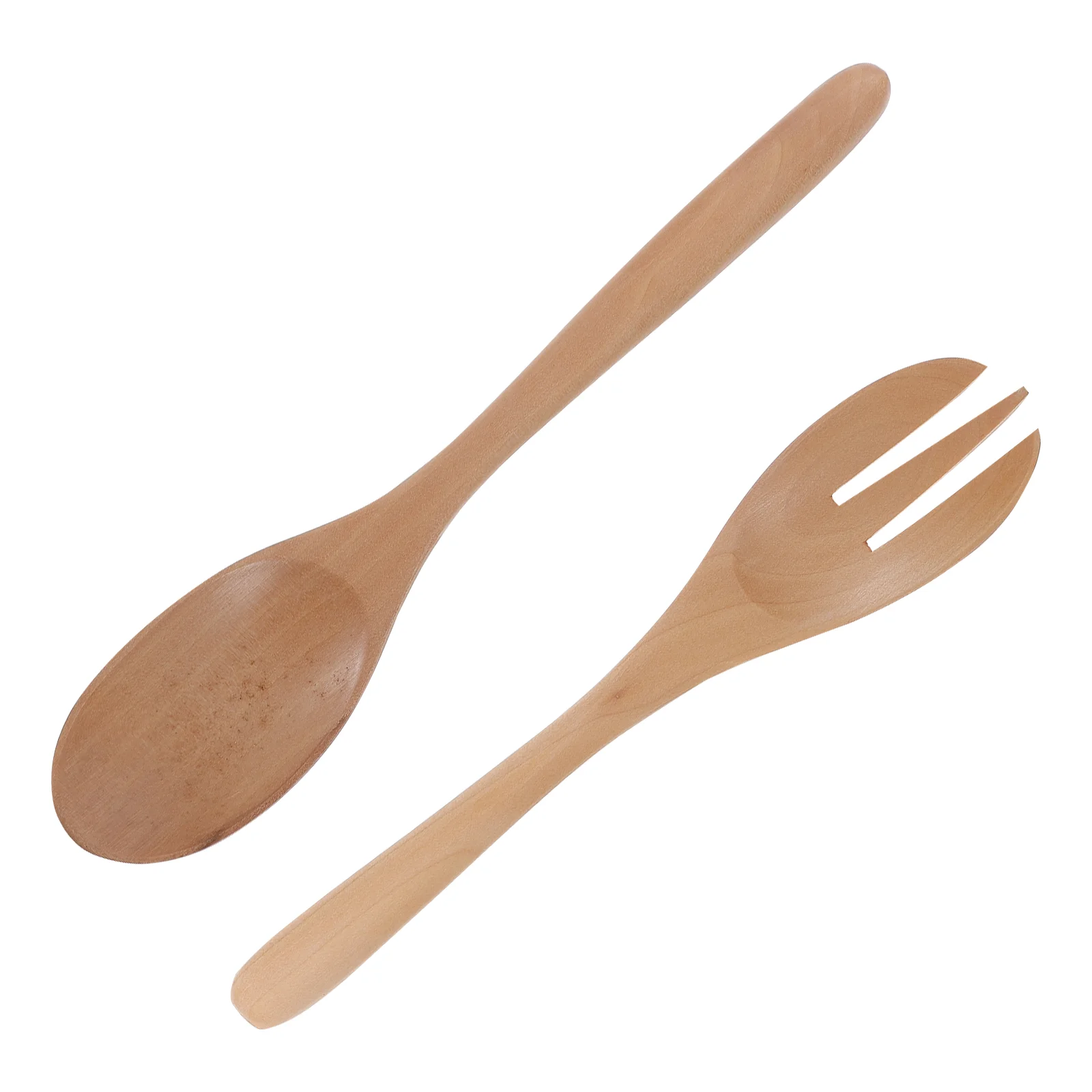 

Salad Wooden Spoon Silverware Spoons Tableware Utensils Servers Pork Smooth Fork