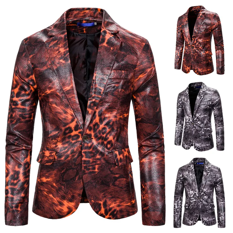 Autumn and Winter Men's Business Casual Style One Button Personality Creative Beast Pattern Print Slim Long-sleeved Suit Jacket
Autumn and Winter Men's Business Casual Style One Button Personality Creative Beast Pattern Print Slim Long-sleeved Suit Jacket