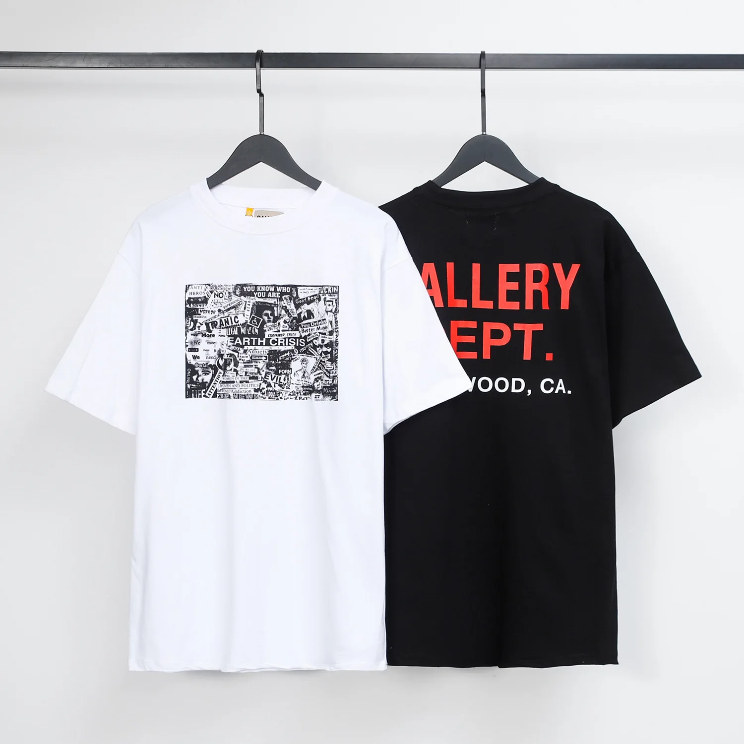 

GALLERY DEPT TIDE Harajuku 23SS Letter Logo T Shirt Painted Loose Oversize Hip Hop Unisex Short Sleeve Tees