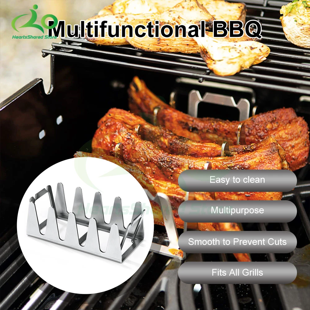 BBQ Rib Racks Multifunctional Stainless Steel Roasting Stand Portable Camping Grill Barbecue Non-Stick Grilling Roasting Rack
BBQ Rib Racks Multifunctional Stainless Steel Roasting Stand Portable Camping Grill Barbecue Non-Stick Grilling Roasting Rack