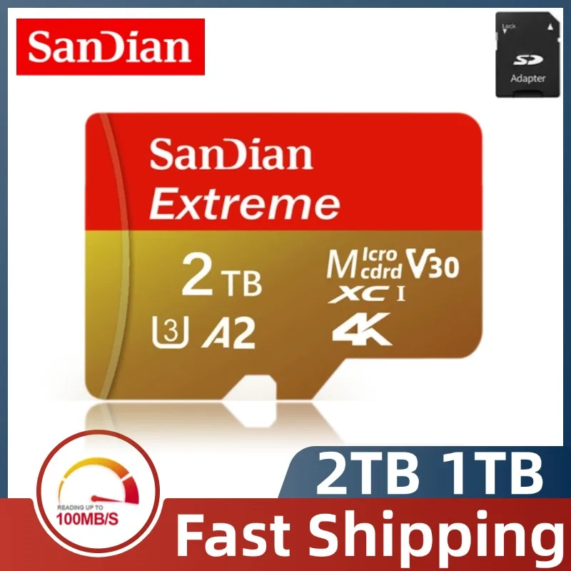 Оригинальная карта Micro TF/SD емкостью 2 ТБ 128 ГБ флэш-карта класса 10 A2 A1 SD-карта для