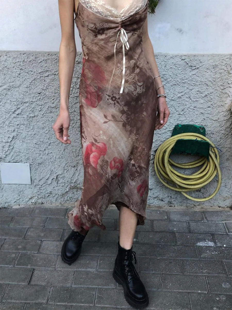 Women High Low Sleeveless Dress Summer Vintage Floral Backless Party Dress for Cocktail Beach Streetwear
Women High Low Sleeveless Dress Summer Vintage Floral Backless Party Dress for Cocktail Beach Streetwear