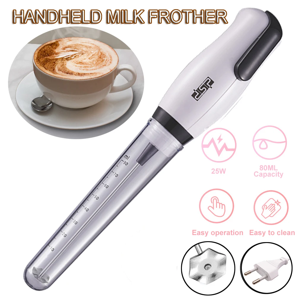 Milk Frother Handheld Electric Foam Maker with 80ml Cover Stainless Steel Whisk Drink Mixer for Latte Cappuccino Kitchen Tool
Milk Frother Handheld Electric Foam Maker with 80ml Cover Stainless Steel Whisk Drink Mixer for Latte Cappuccino Kitchen Tool