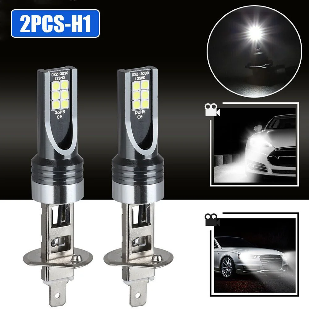 

2Pcs H1 Car Fog LED Bulbs Light 14000LM 6500K High Low Beam Bulbs Lamp Auto Headlight Conversion Kit High Power IP68 Waterproof