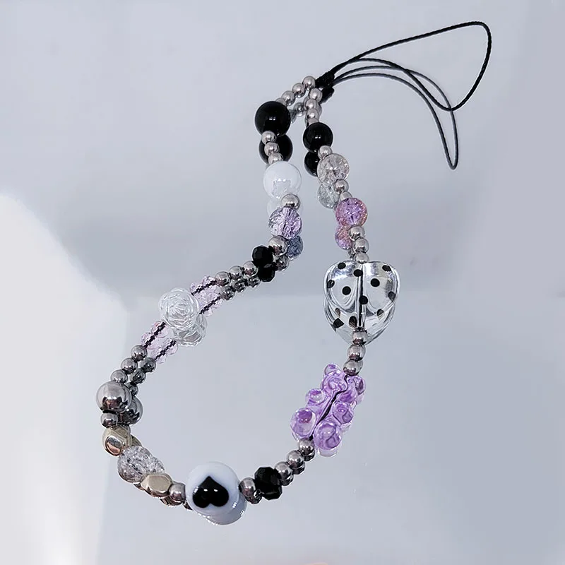Фиолетовый Медведь мобильный телефон Y2k телефон флэш-Цепь Шнурок прозрачные черные стеклянные бусины в форме сердца ювелирные изделия для женщин девушек милый брелок подвеска
Фиолетовый Медведь мобильный телефон Y2k телефон флэш-Цепь Шнурок прозрачные черные стеклянные бусины в форме сердца ювелирные изделия для женщин девушек милый брелок подвеска