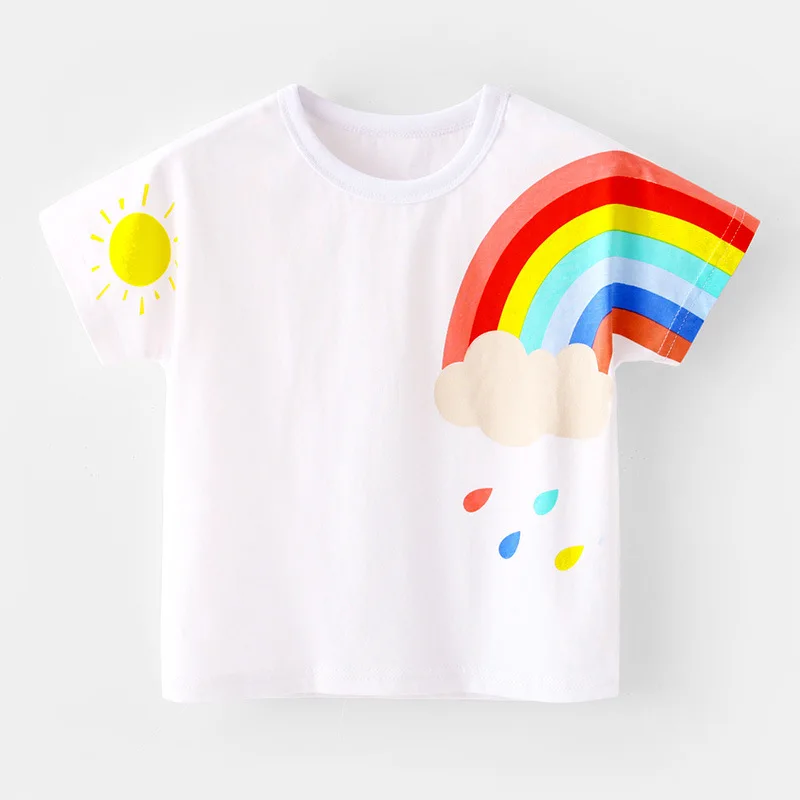 Kids Boys Girls Short Sleeve T-Shirts Cartoon Rainbow 2022 Children's Summer Tops Casual Loose Round Neck Cotton Tees Shirt
Kids Boys Girls Short Sleeve T-Shirts Cartoon Rainbow 2022 Children's Summer Tops Casual Loose Round Neck Cotton Tees Shirt