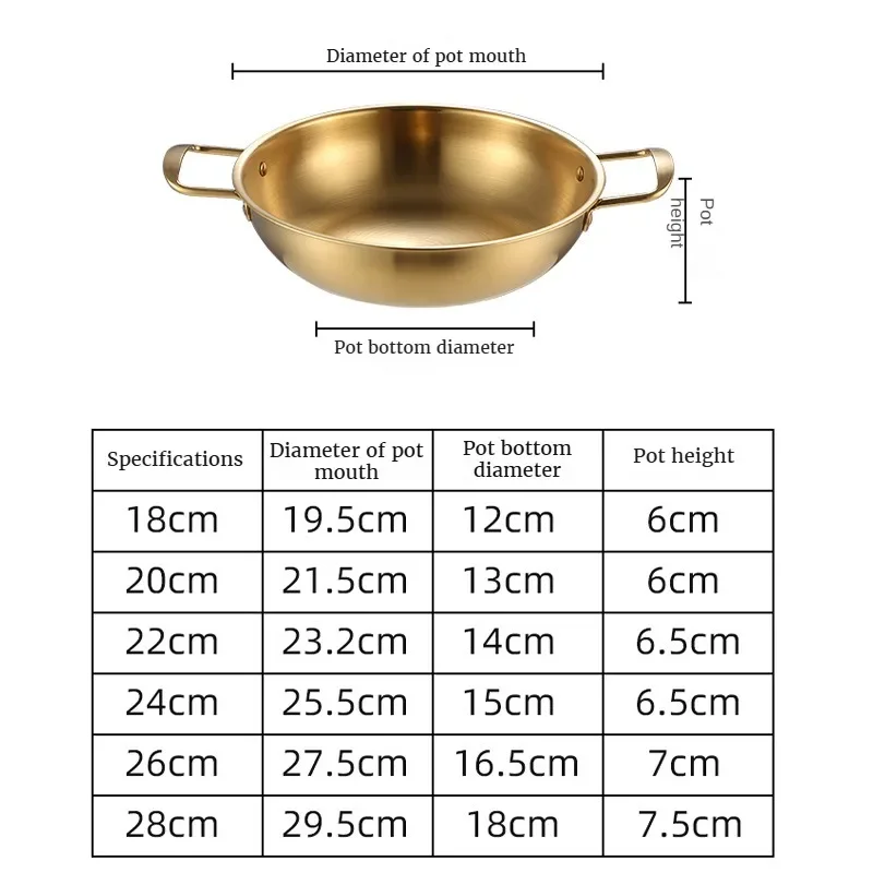 Кастрюля для супа из нержавеющей стали золотистого цвета
Кастрюля для супа из нержавеющей стали золотистого цвета