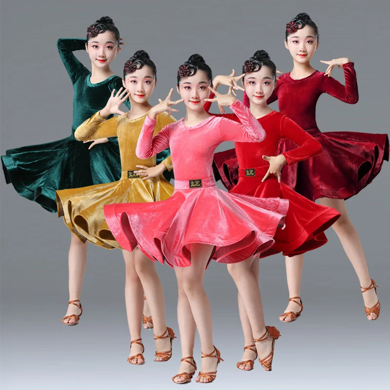 2023 New Children latin dress girl long sleeve latin dance clothing 5color winter Children latin dancewear
2023 New Children latin dress girl long sleeve latin dance clothing 5color winter Children latin dancewear