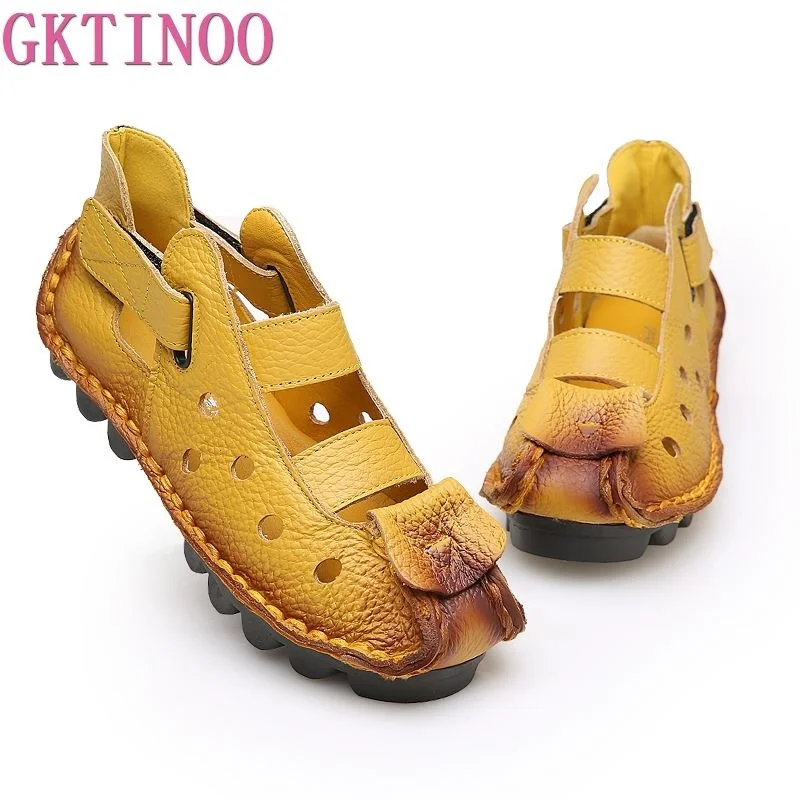 2023 Summer Soft Bottom Flat Genuine Leather Women Shoes Personality Leisure Women Sandals Retro Handmade Sandals sapato
2023 Summer Soft Bottom Flat Genuine Leather Women Shoes Personality Leisure Women Sandals Retro Handmade Sandals sapato