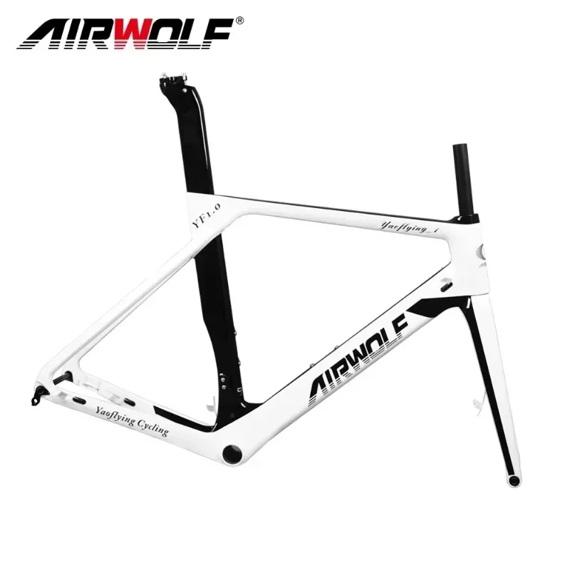 Airwolf Aero Carbon Road Frames Classic Design Carbon Road Frames Disc Brake BB86 700C Max Tire Racing Road Bicycle Frameset
Airwolf Aero Carbon Road Frames Classic Design Carbon Road Frames Disc Brake BB86 700C Max Tire Racing Road Bicycle Frameset