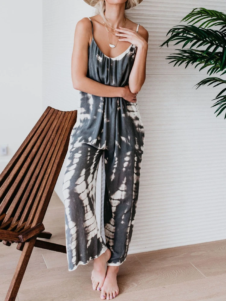 Jumpsuit Women Tie Dye Print Sexy Sling Loose Wide Leg Sleeveless Streetwear One Piece Outfit Leopard Overalls Casual Bodysuit
Jumpsuit Women Tie Dye Print Sexy Sling Loose Wide Leg Sleeveless Streetwear One Piece Outfit Leopard Overalls Casual Bodysuit