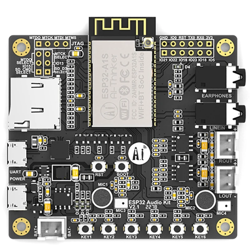 ESP32-Audio-Kit ESP32 Audio Development Board Wireless Wifi Module Dual-Core ESP32-A1S 8M Serial To Wifi ESP32-Aduio-Kit
ESP32-Audio-Kit ESP32 Audio Development Board Wireless Wifi Module Dual-Core ESP32-A1S 8M Serial To Wifi ESP32-Aduio-Kit