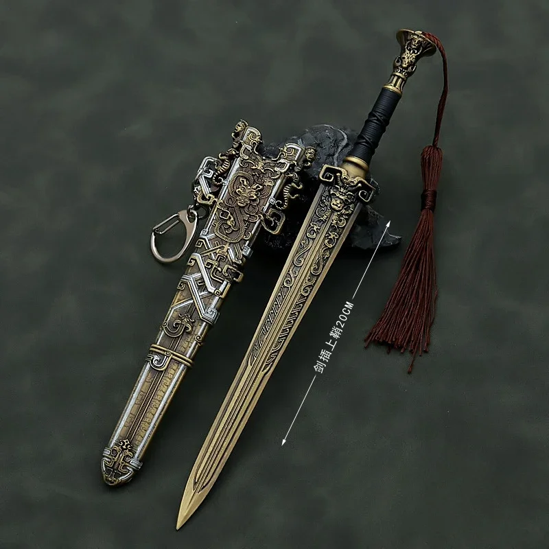

Пособие богов короля Чжоу Шанг меча 20 см старинное оружие бронзовое оружие Модель меча подарки игрушки для мальчиков