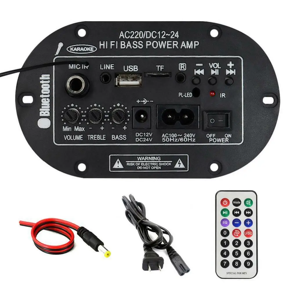 AC 220V/12V/24V Digital Amplifier Board Subwoofer Dual Microphone Amplifiers Car Home Theatre Amplificador AMP
AC 220V/12V/24V Digital Amplifier Board Subwoofer Dual Microphone Amplifiers Car Home Theatre Amplificador AMP