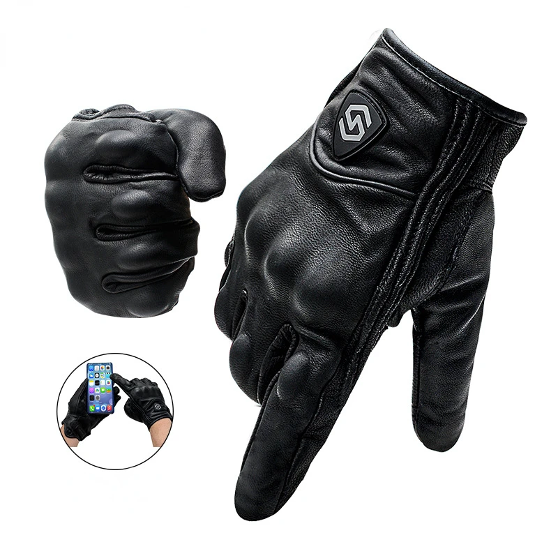 Motorcycle Gloves Touch Screen Windproof Sheepskin Leather Gloves Wear-resistant Comfortable Soft Full Finger Gloves For Cycling
Motorcycle Gloves Touch Screen Windproof Sheepskin Leather Gloves Wear-resistant Comfortable Soft Full Finger Gloves For Cycling