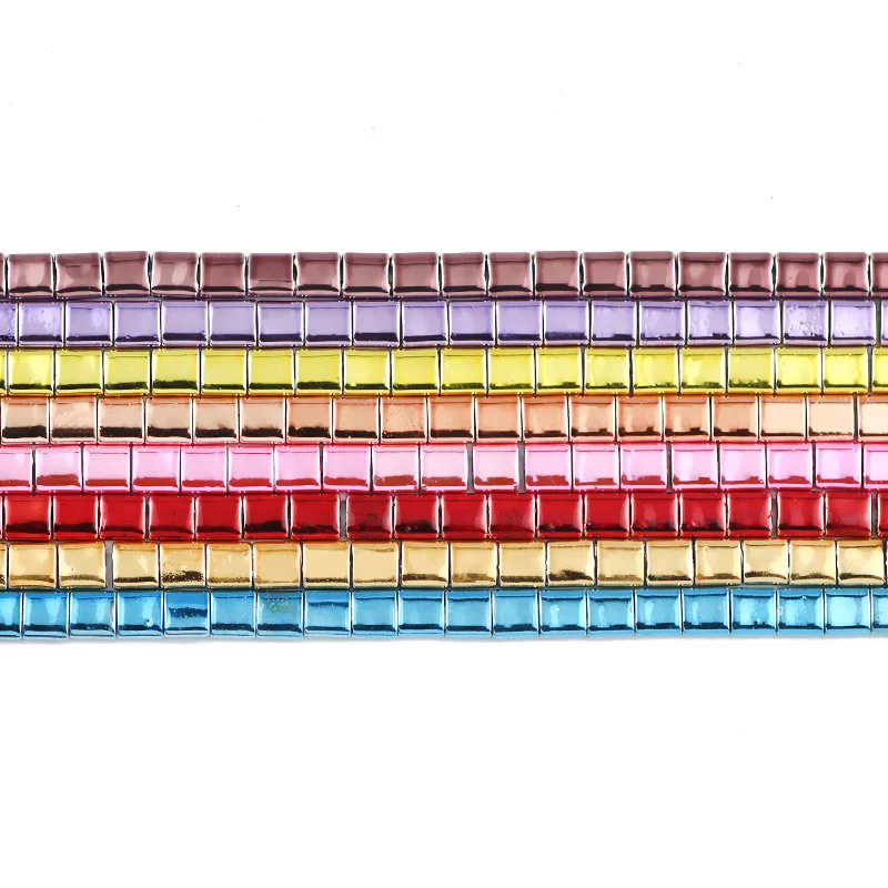 WLYeeS Nano-Plating Candy Colors Hematite Square Beads Two-Hole Loose Spacer Bead For Jewelry Making DIY Bracelet 5x5mm 15inch 
WLYeeS Nano-Plating Candy Colors Hematite Square Beads Two-Hole Loose Spacer Bead For Jewelry Making DIY Bracelet 5x5mm 15inch