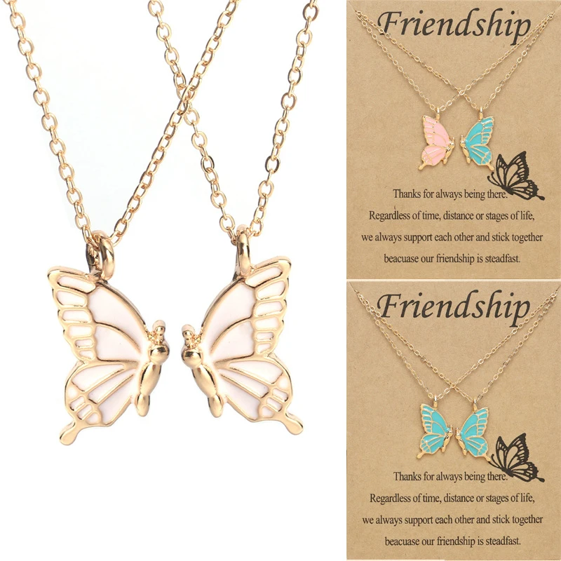2Pcs New Colorful Enamel Butterfly Necklace Set For Women Friendship Neck Chain Choker Female Fashion Jewelry
2Pcs New Colorful Enamel Butterfly Necklace Set For Women Friendship Neck Chain Choker Female Fashion Jewelry