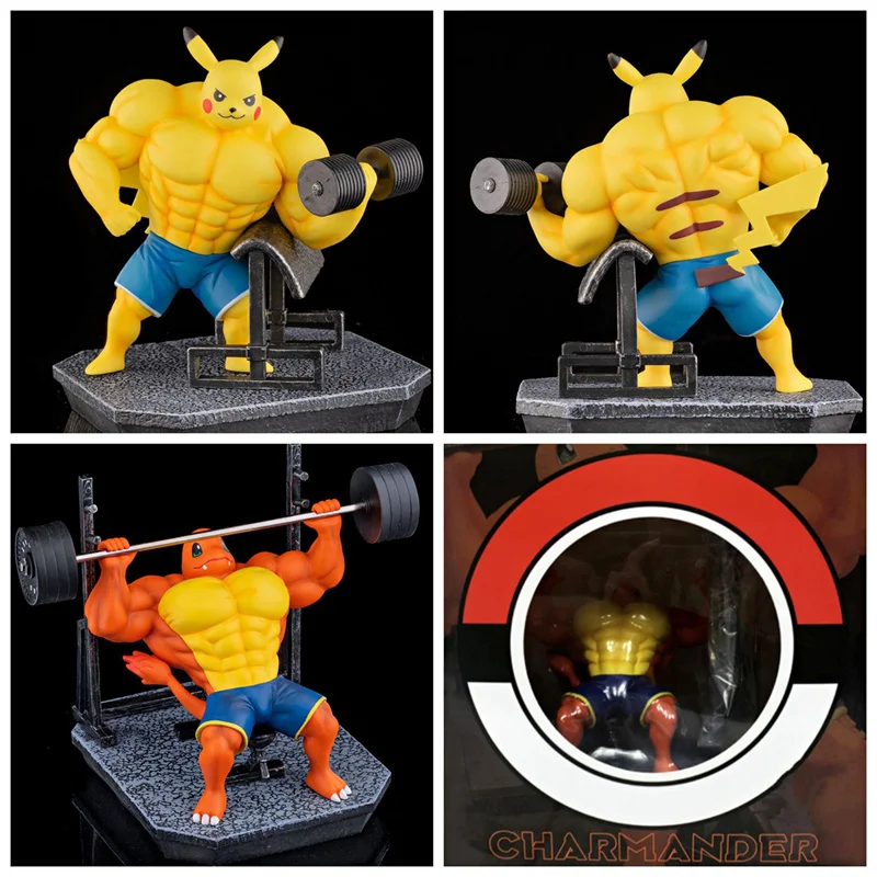 1pc 15cm Pokemon Figure Muscle Pikachu Weightlifting Charmander Action Figure Creative Garage Kit Model Toys Gifts for Children
1pc 15cm Pokemon Figure Muscle Pikachu Weightlifting Charmander Action Figure Creative Garage Kit Model Toys Gifts for Children
