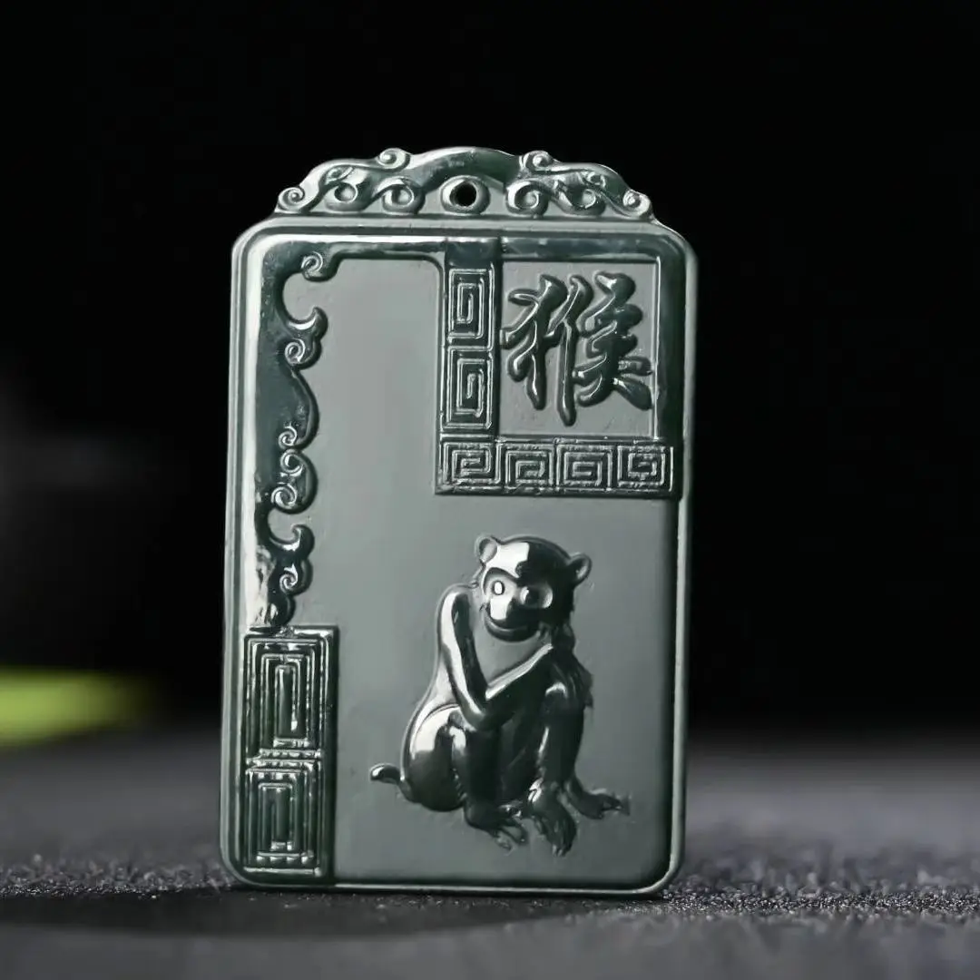 l Xinjiang Hetian Jade Twelve Zodiac Monkey Jade Pendant Patronus Great Sun Tathagata Pendant High-grade Double-sided Carving 
l Xinjiang Hetian Jade Twelve Zodiac Monkey Jade Pendant Patronus Great Sun Tathagata Pendant High-grade Double-sided Carving
