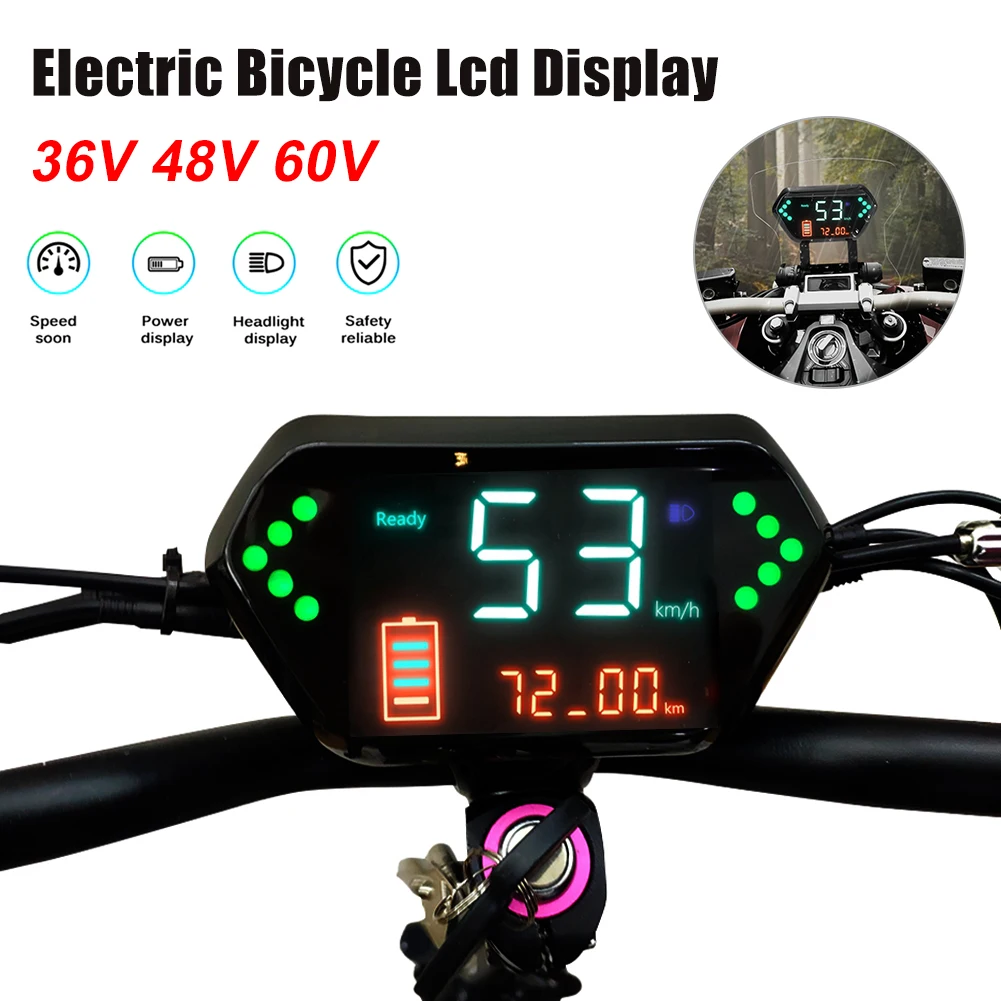 36V 48V Electric Black Bicycle LCD Display with Speed Meter and Battery Status Indicator Speedometer Cycling Computer Controller
36V 48V Electric Black Bicycle LCD Display with Speed Meter and Battery Status Indicator Speedometer Cycling Computer Controller