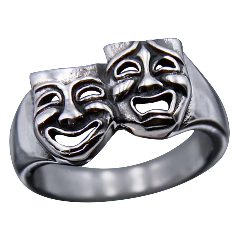 Happy Sad Wide Statement Ring Comedy Tragedy Mask Ring Unique Finger Ring Dropshipping
Happy Sad Wide Statement Ring Comedy Tragedy Mask Ring Unique Finger Ring Dropshipping