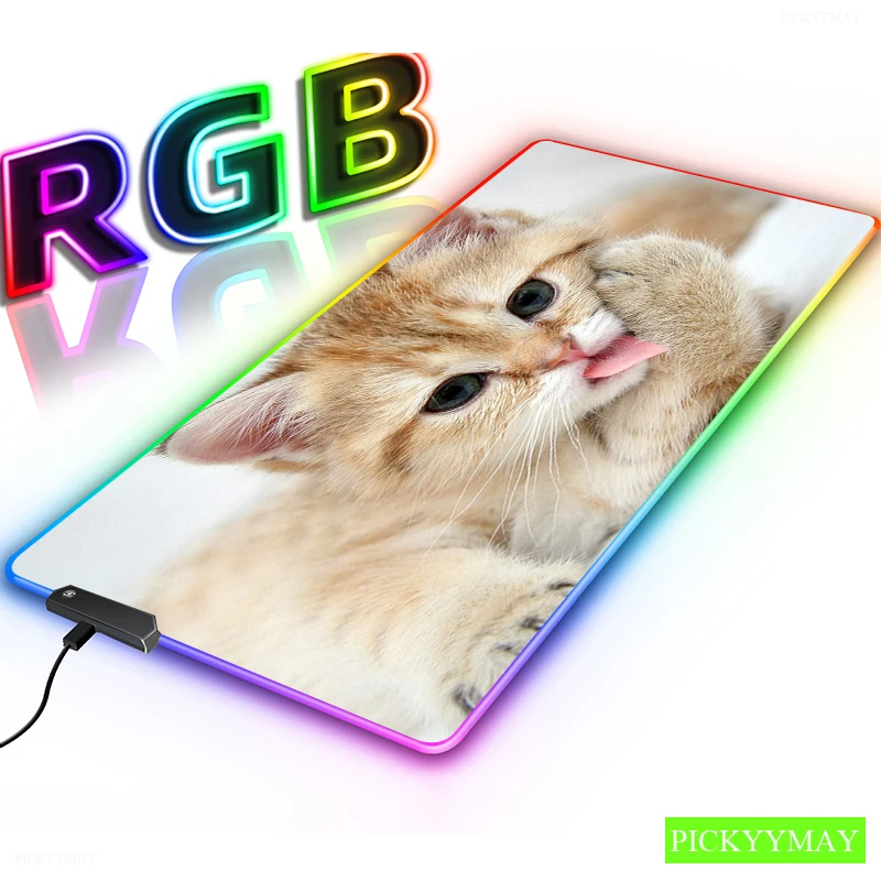 Cute Cat Puppy Anime Mousepad Big RGB Mouse Pad Large Overlock Gamer Mat LED Mouse Pad Soft Laptop Gamer For Gaming Accessories
Cute Cat Puppy Anime Mousepad Big RGB Mouse Pad Large Overlock Gamer Mat LED Mouse Pad Soft Laptop Gamer For Gaming Accessories