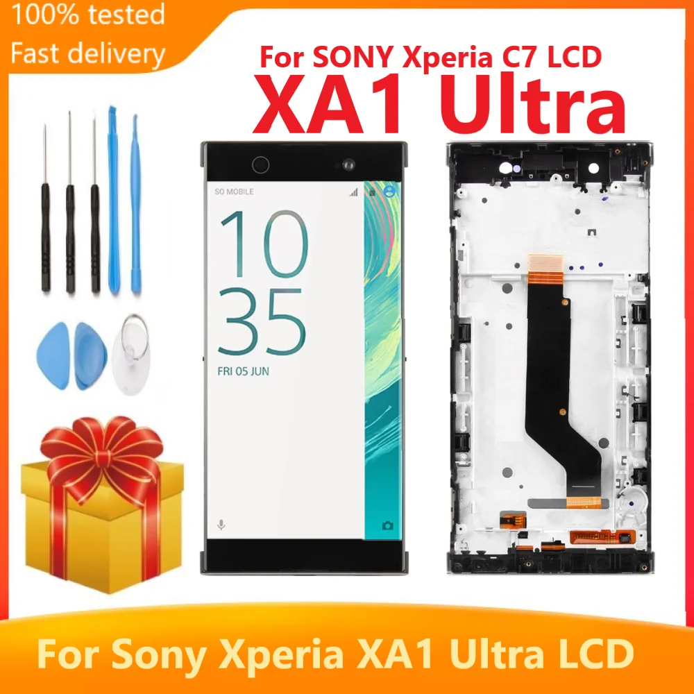 ЖК-дисплей 6 0 дюйма для Sony Xperia XA1Ultra G3221 G3212 G3223 G3226 C7 дисплей с дигитайзером в сборе и