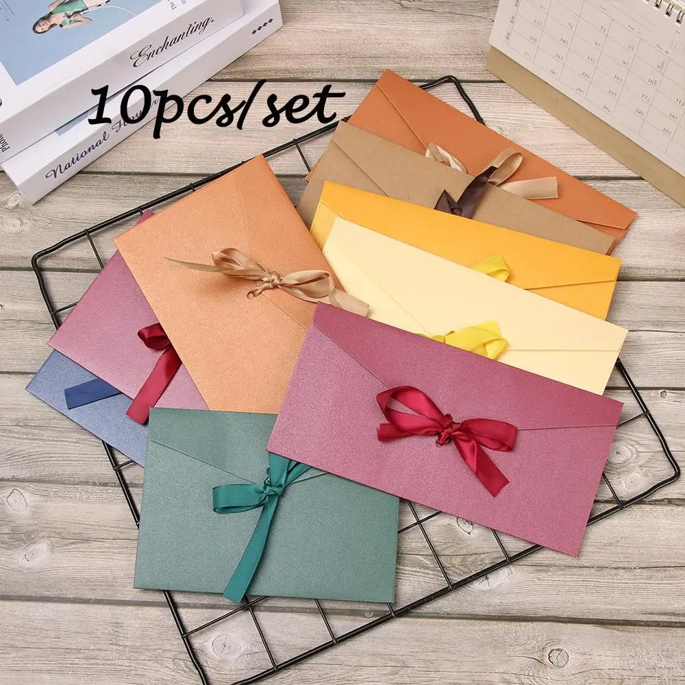 10pcs/set High Quality Ribbon Paper Envelopes Pearl Paper DIY Wedding Business Invitation Envelopes /Gift Envelopes
10pcs/set High Quality Ribbon Paper Envelopes Pearl Paper DIY Wedding Business Invitation Envelopes /Gift Envelopes