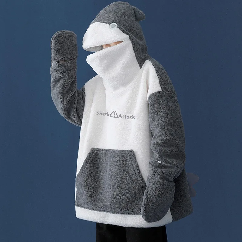 Shark Hoodie 2021 Oversized Hoodie Couples Hoody Lambswool Kawaii Cute Jacket Women Loose Clothes Female Korean Warm Hoodies y2k
Shark Hoodie 2021 Oversized Hoodie Couples Hoody Lambswool Kawaii Cute Jacket Women Loose Clothes Female Korean Warm Hoodies y2k