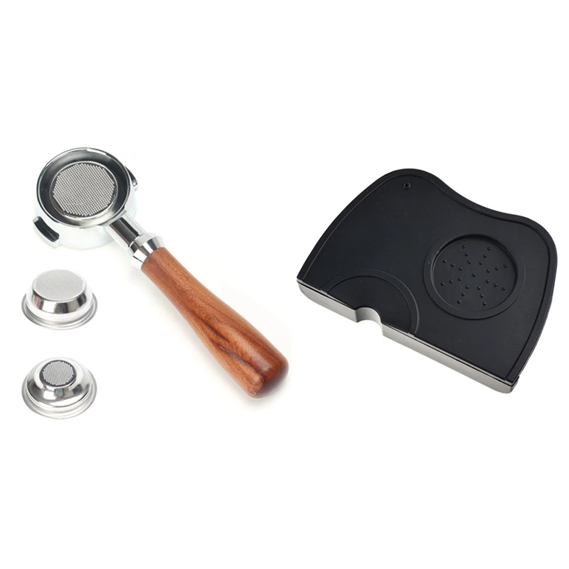 1Pcs Espresso Pressed Powder Anti-Skid Pad & 1Pcs 58MM Stainless Steel Bottomless Porta Filter With 2 Filter
1Pcs Espresso Pressed Powder Anti-Skid Pad & 1Pcs 58MM Stainless Steel Bottomless Porta Filter With 2 Filter